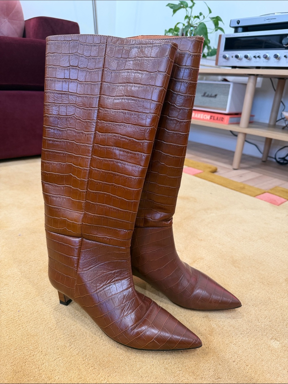 Anthropologie Brown Leather Boots - Picture 2 of 2
